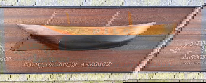 Vintage Pilot Boat Makers Half Hull Model