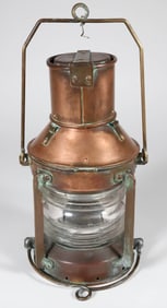 Vintage Copper Ship's Lantern