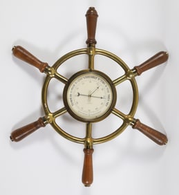 Hermes Ship's Wheel Barometer