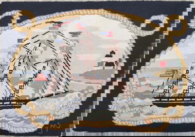 Vintage Clare Murray Cutty Sark Hand Hooked Rug