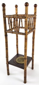 Antique 19th Century Bamboo and Pine Umbrella Stand Cane Rack