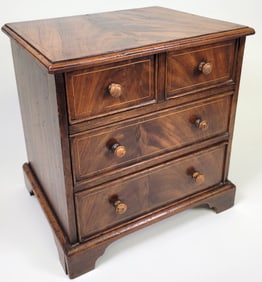Antique 19th Century Miniature Mahogany Chest of Drawers