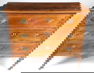 Italian Fruitwood Inlaid Three Drawer Chest, late 18th Century