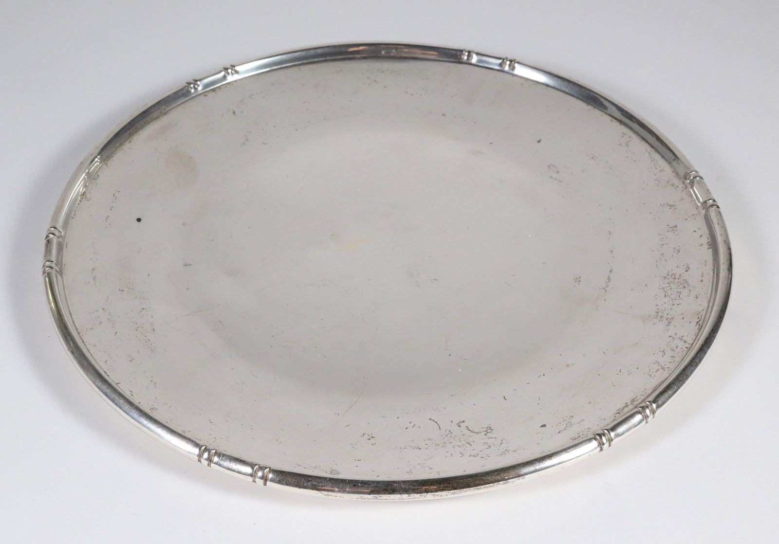 Baldwin & Miller Sterling Silver Charger in the "Bamboo" Pattern (1 of 4)