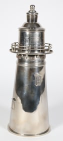 Chrome Plated Lighthouse Cocktail Shaker, 20th Century