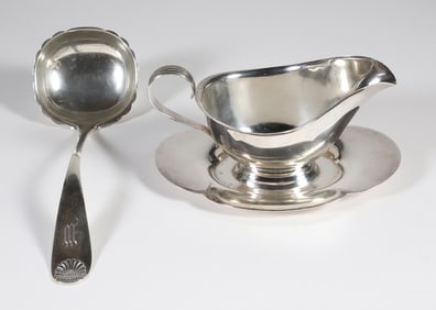 Gorham Sterling Silver Sauce Boat and Towle Sterling Soup Ladle