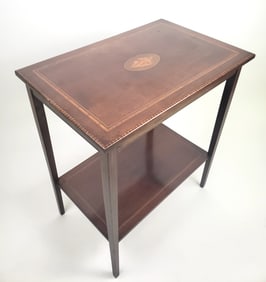 Antique Satinwood Shell Inlaid Side Table