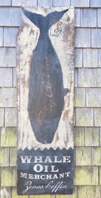 Antique Style Nantucket Whale Oil Merchant Trade Sign