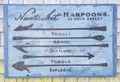 Antique Style Nantucket Whaling Harpoons Trade Sign