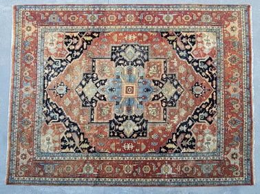 Heriz Style Hand Knotted Oriental Carpet