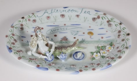 Mara Superior Porcelain Plate "Afternoon Tea, August", circa 2009
