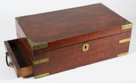 Mahogany Brass Bound Lap Desk, 19th Century