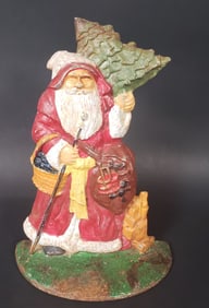 Figural Santa Claus Cast Iron Doorstop
