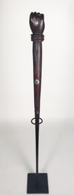 Antique Sailor Made Clenched Fist Lady's Walking Stick, 19th Century