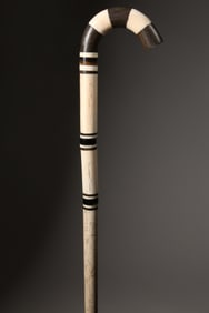 Whaleman Made C-Grip Cane, circa 1870