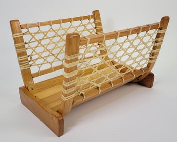 Vintage Tubbs Vermont Snowshoe Fireplace Log Holder