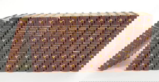 14 Leatherbound Books: The Novels of Sir Edward Bulwer Lytton 1892 Library Edition