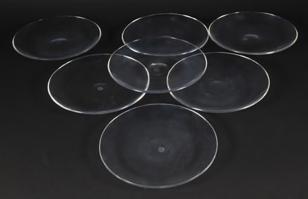 Seven Baccarat Crystal Plates