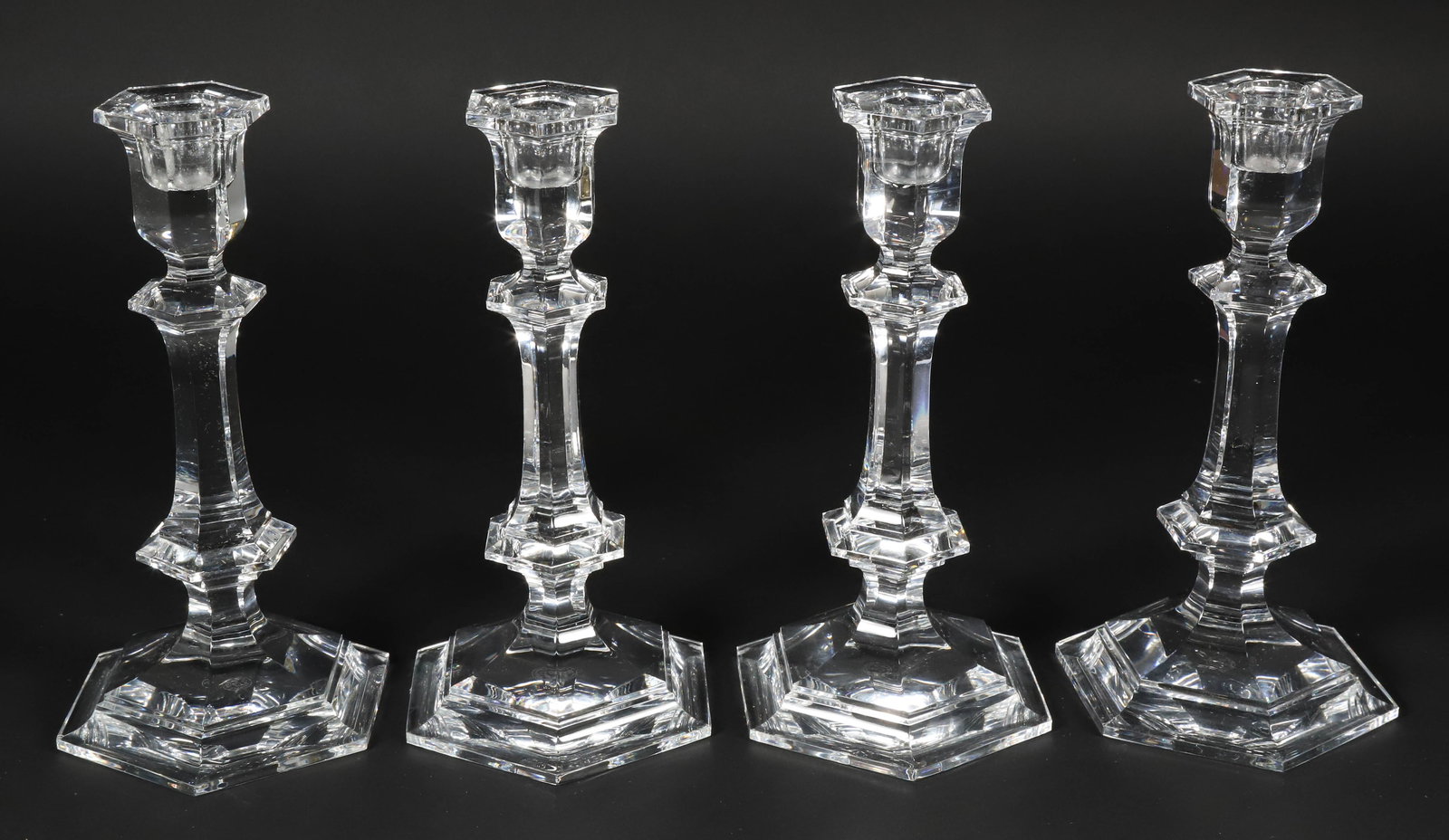 Set of Four Baccarat Crystal Candlesticks (1 of 6)