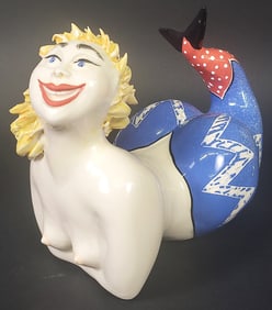 Vintage Hazel Mackin Porcelain Mermaid Figure