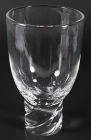 Signed Steuben Clear Crystal Vase