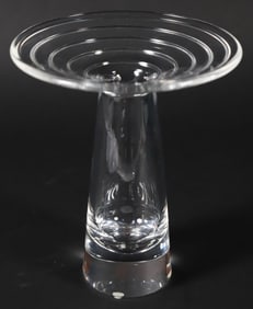Signed Steuben Clear Crystal Vase