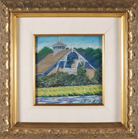 Ed White Pastel "Lifesaving Museum, Nantucket"