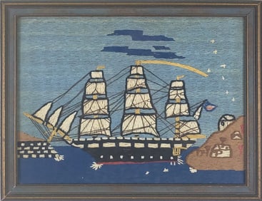 Antique British Sailor’s Ship Woolie, 19th Century