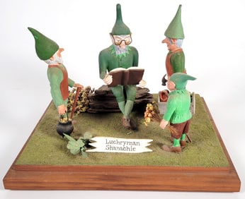 1983 Peter O’Mara Jr. Nantucket Folk Art Elves Diorama