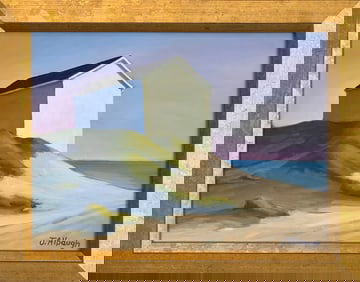 Joan Albaugh Oil on Artist Board "Beach Side"