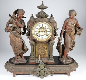 Ansonia Clock Company Figural Mantel Clock