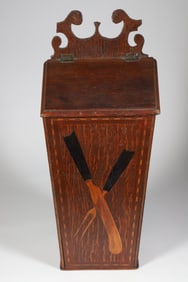 Oak Utility Wall Box, 19th Century