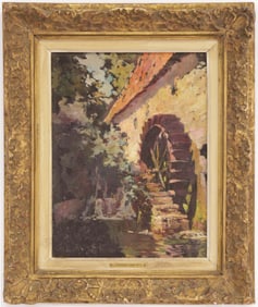 Jean Stevan Oil on Artist Board "Ecole Belge"
