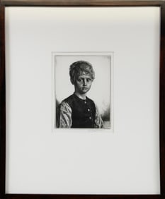 Gerald Leslie Brockhurst Original Etching, "Casper", circa 1933