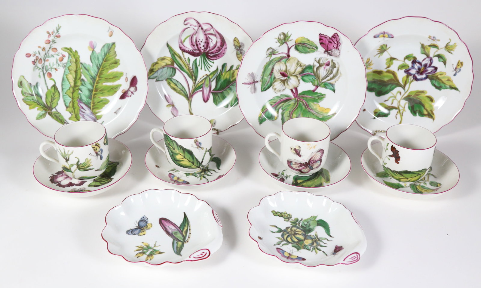 Fourteen Pieces of Mottahedeh Vista Alegre Floral and Vegetable Decorated China (1 of 5)