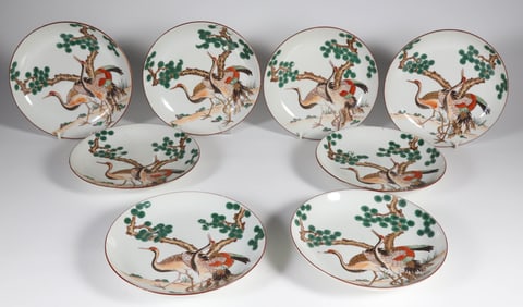 Set of Eight Chinese Shallow Bowls, 19th Century