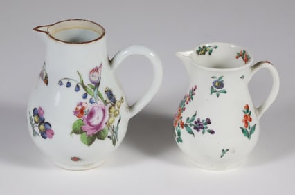 Two 18th Century Worcester Porcelain Creamers