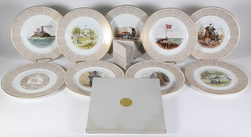Collection of Ten Oxford Bone China by Lenox "Confederacy Collection" Plates