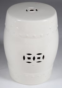 White Porcelian Garden Stool