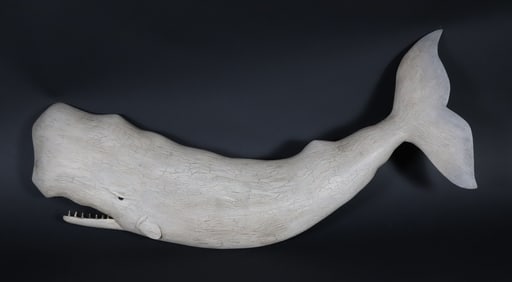 Brian Mitchell Carved Wood Sperm Whale