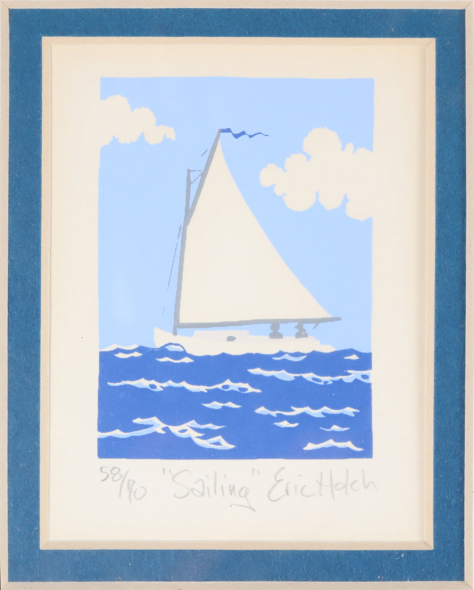 Eric Holch Limited Edition Miniature Sailboat Silkscreen (1 of 4)