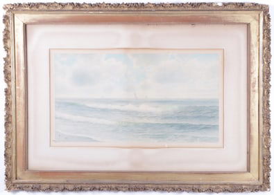 George Howell Gay Watercolor on Paper "Seascape"