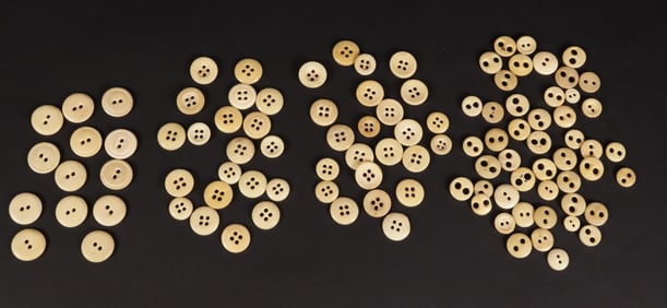 Collection of Antique Whalebone Buttons