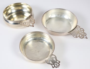 Three Sterling Silver Porringers