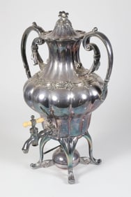 19th Century Silver Plated Hot Water Urn