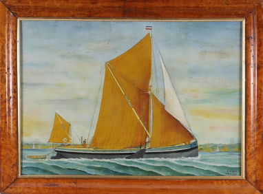 S.H Walker Oil on Board "Portrait of the Salvage Ship Industry"