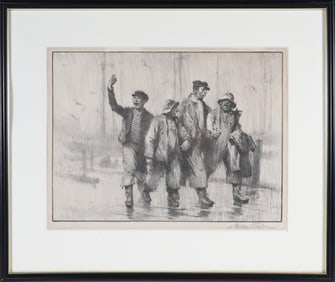 Gordon Grant (1875-1962) Lithograph "Four Sailors"