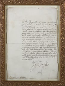 19th Century Manuscript, Framed