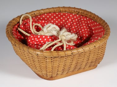 Paul and Betty Reyes Small Square Early Nantucket Basket Purse