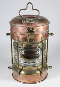 Thomas O'Riley & Sons Antique Brass and Copper Ship's Anchor Light